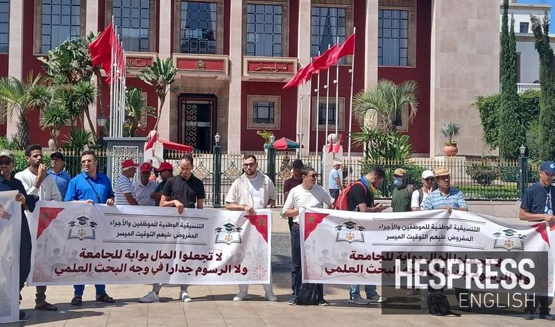 morocco 19 Moroccan students and workers protest public university fees of up to MAD 20,000