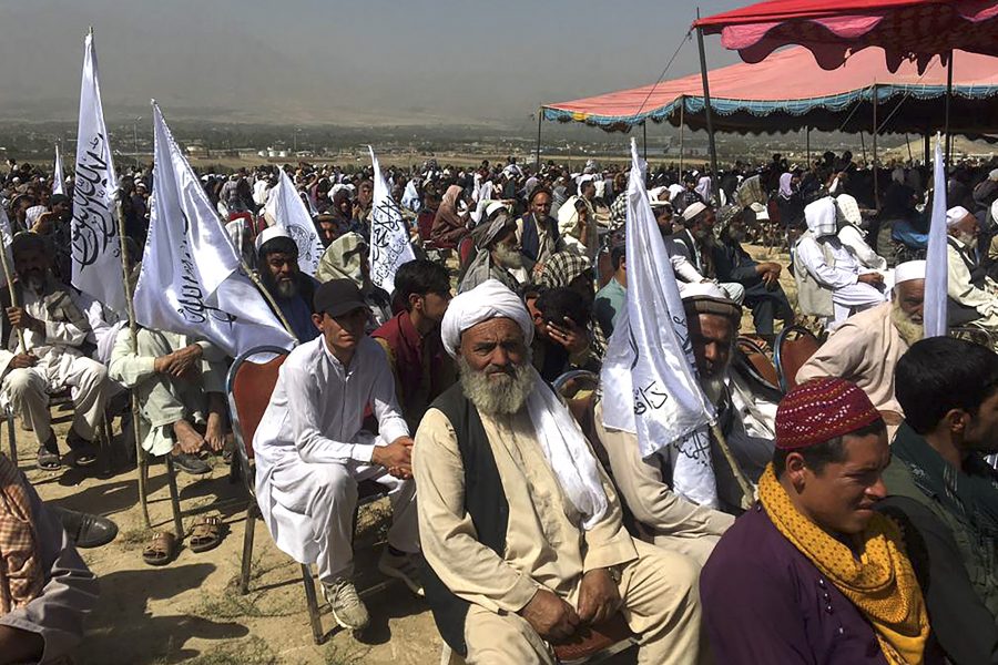 Taliban hold rally outside Kabul celebrating victory