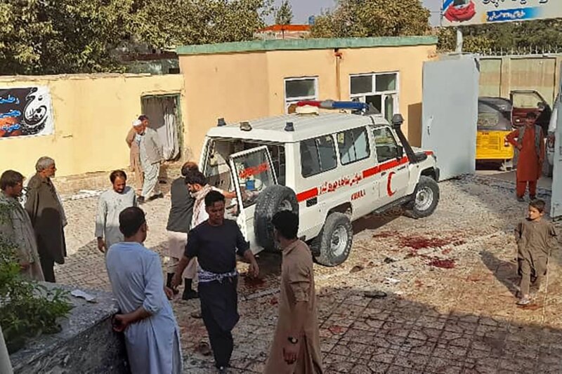 At least 100 killed or wounded in Shiite mosque in a suicide bomb attack in Kunduz, Afghanistan
