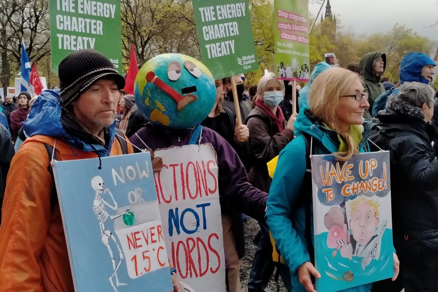 COP26 protestors want action, not “plain words”