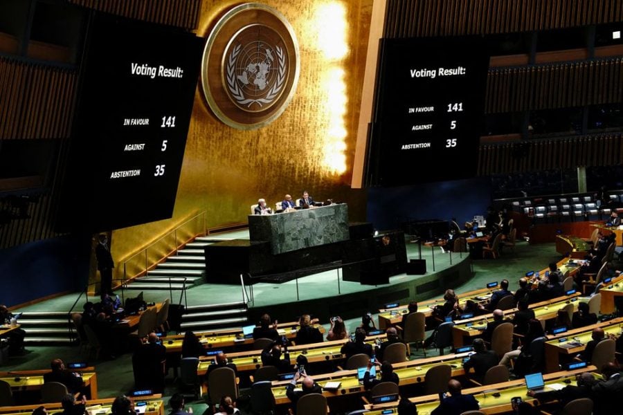 Why was Morocco absent from the UN extraordinary general assembly on Ukraine?