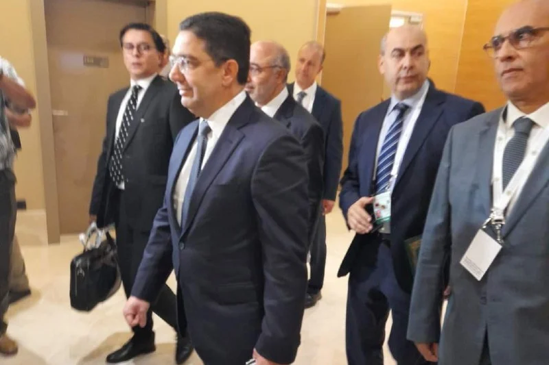 Moroccan Foreign Minister Nasser Bourita arrives in Algeria