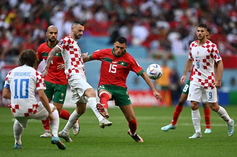 Amrabat reveals reason behind joining teammates late during second half of Croatia game