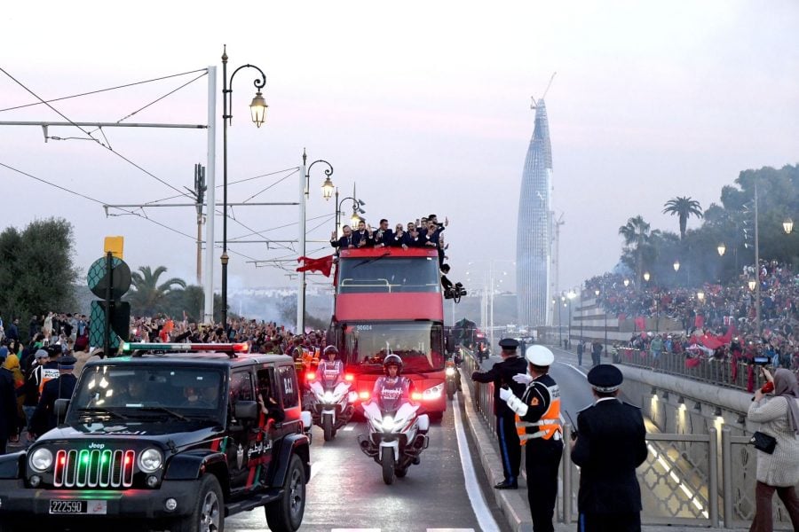Morocco World Cup team arrives home to heroes' welcome