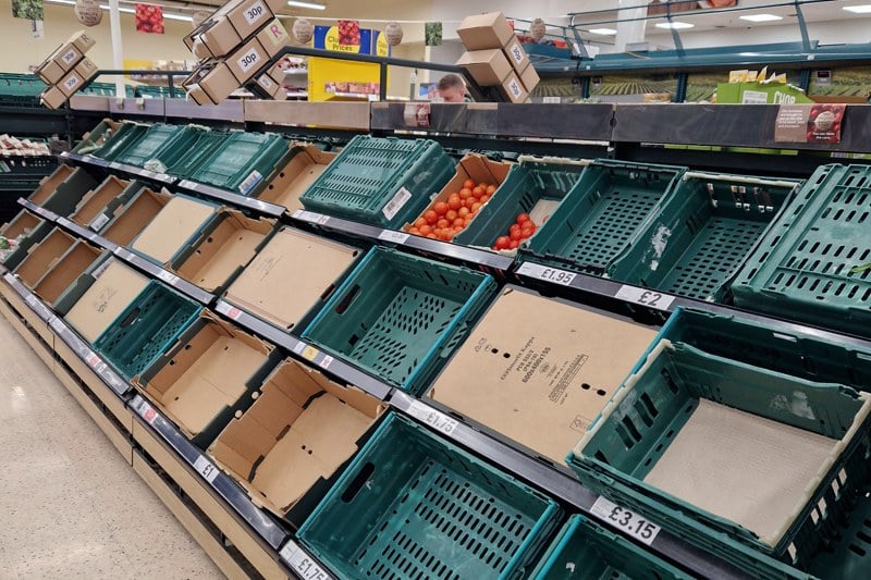 Bad weather in Morocco led to empty shelves in UK's Tomato Aisles, study
