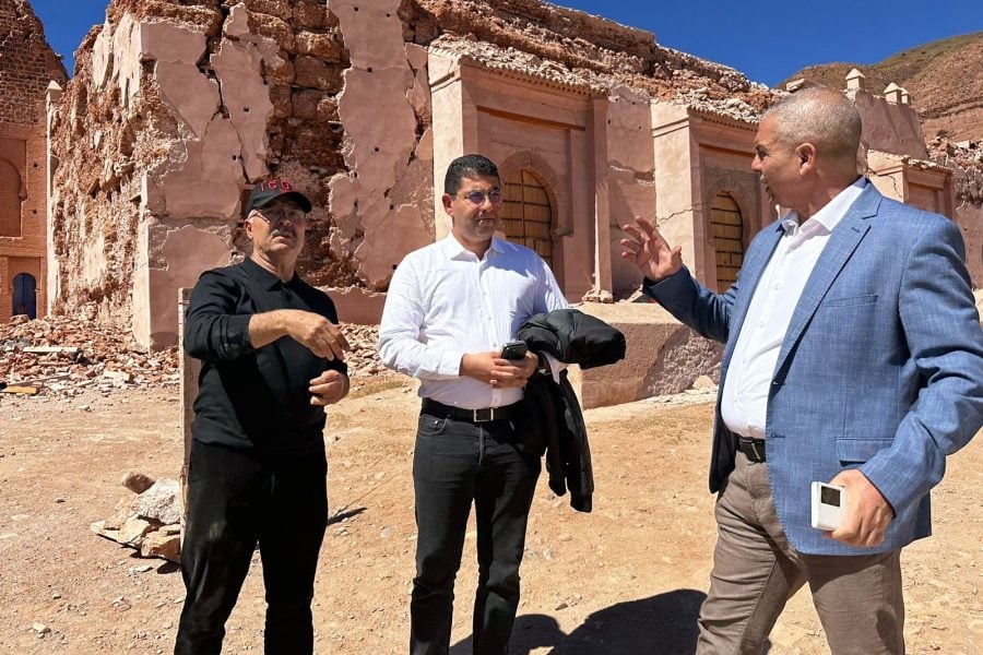 Culture Minister leads restoration works in quake stricken historical sites