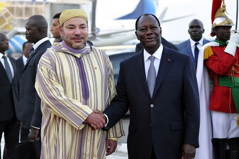 King Mohammed VI Congratulates President Alassane Ouattara, First Lady of Côte d'Ivoire on AFCON Victory