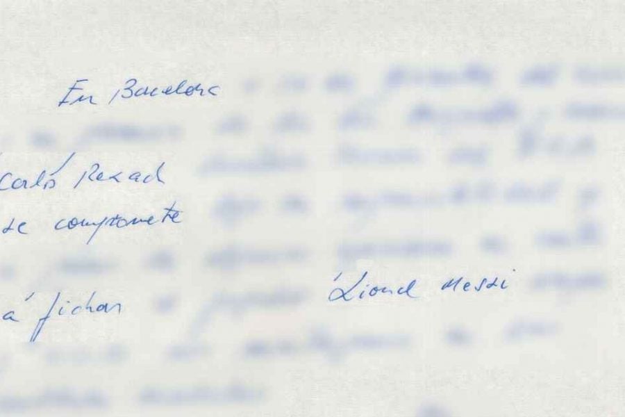 Lional Messi’s napkin Barcelona contract sold at auction