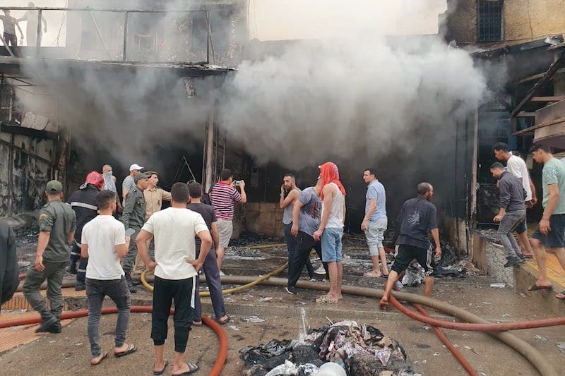 Four dead, 26 injured in a market fire in Fez
