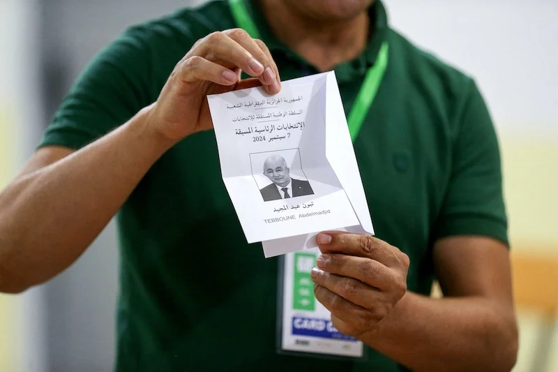 Algeria's Tebboune re-elected with 94.65% of vote: election authority