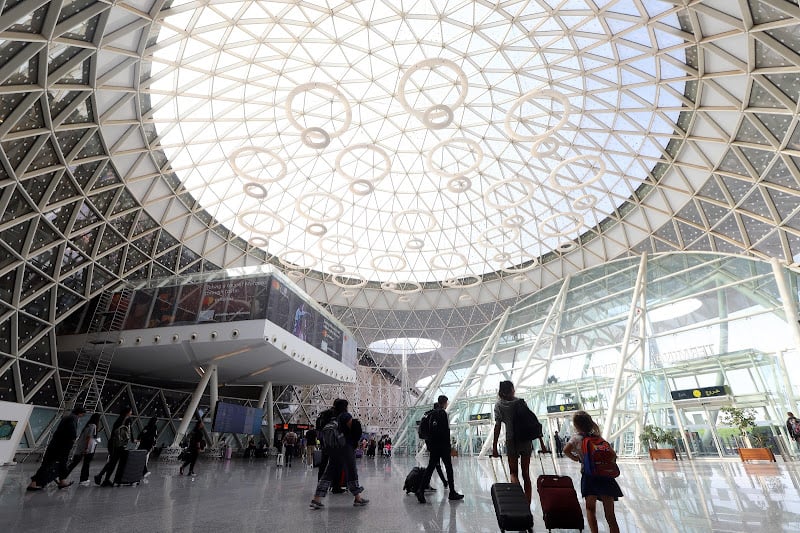 Marrakech menara airport unaffected by heavy rainfall