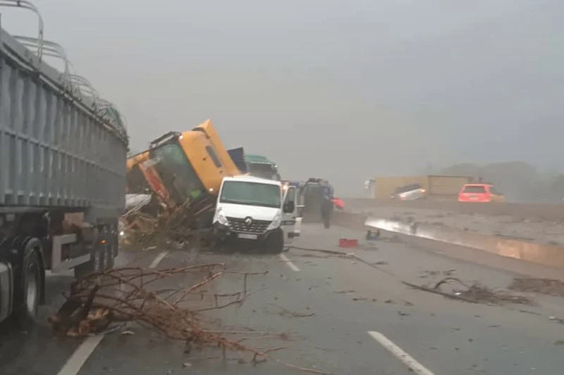 Moroccan transport professionals assess damage from severe storm in Spain