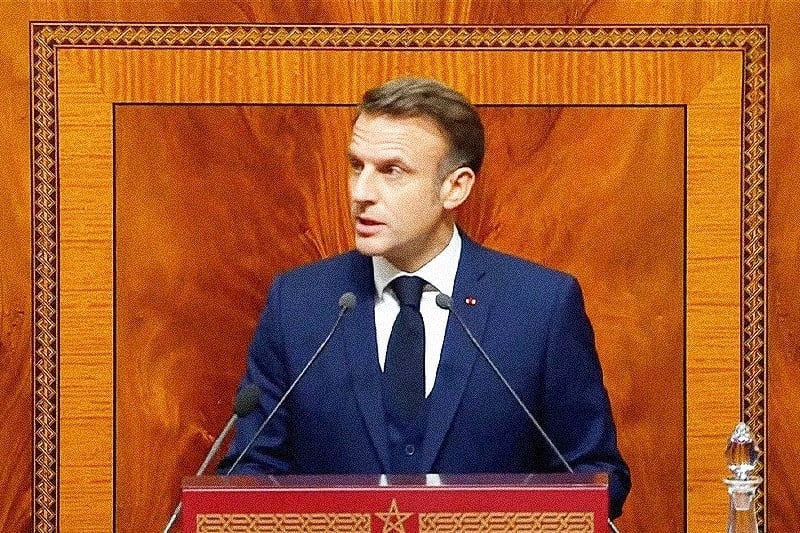 Macron in Parliament: 'For France the present and future of Sahara can only be under Moroccan sovereignty”