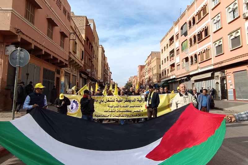 Morocco's Democratic Confederation of Labor withdraws from pro-Palestinian Workers' Front over territorial dispute