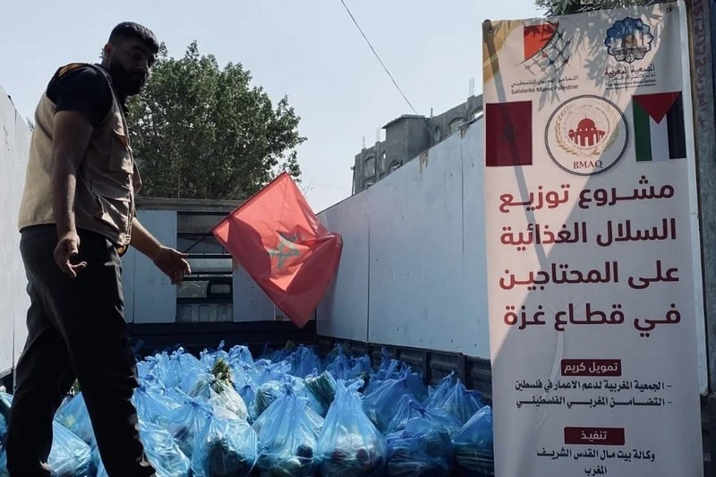 Moroccan-backed aid reaches hundreds of families in Gaza amid ongoing scarcity