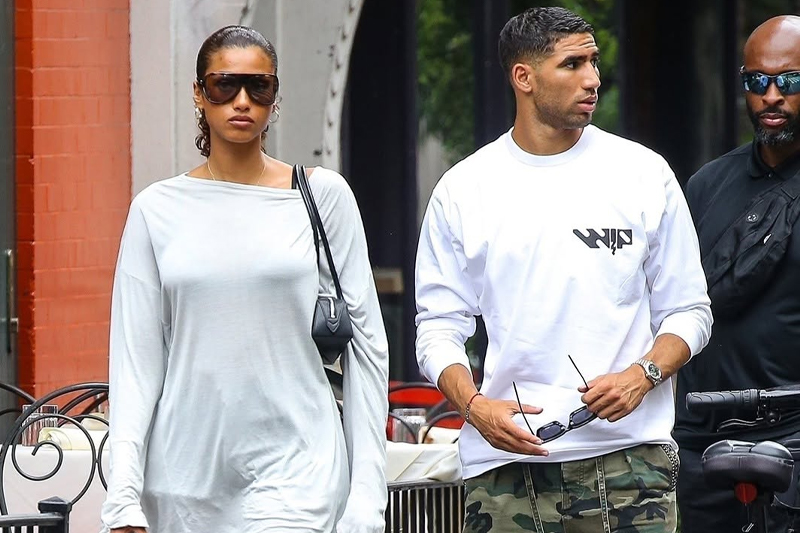 Achraf Hakimi spotted with model Imaan Hammam in New York