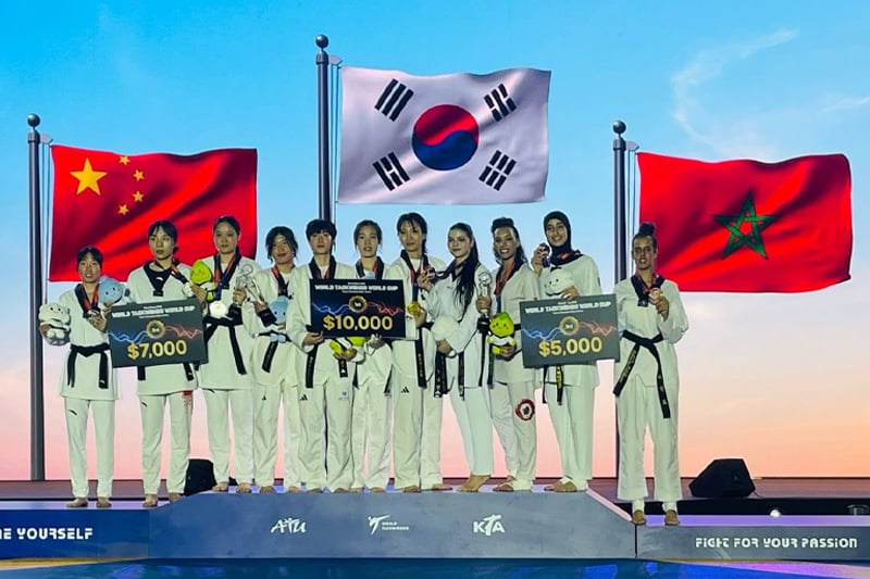 Moroccan women's taekwondo team makes history with world cup bronze in South Korea