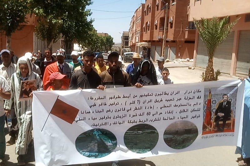 Villagers in Azilal protest over poor road, lack of clean drinking water