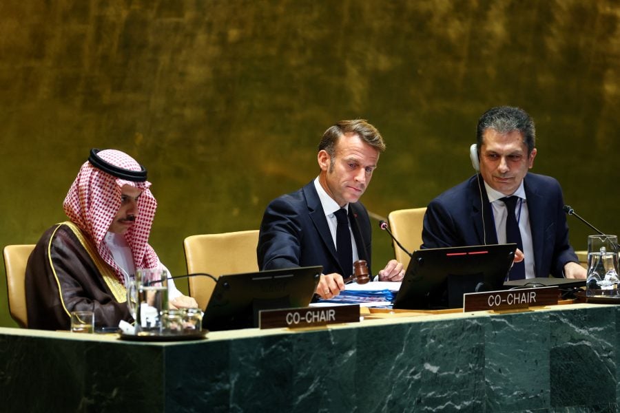 Macron recognizes Palestinian state at landmark UN summit