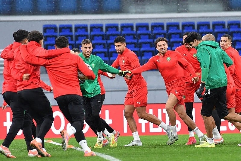 Morocco holds final training session ahead of friendly against Mozambique