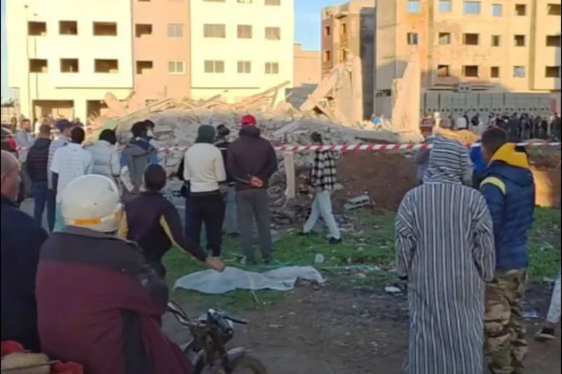 Three-story building under construction collapses near Mohammedia, no casualties