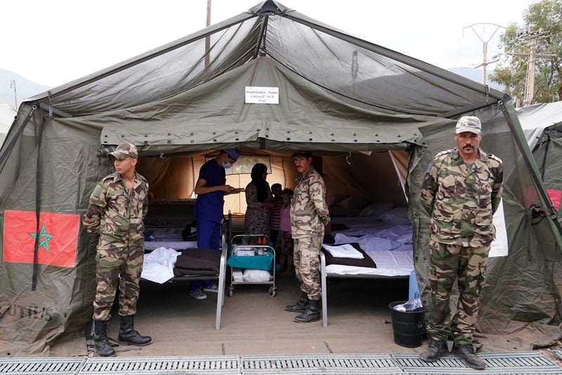 Army sets up mobile hospitals in Azilal, Al Haouz and Midelt