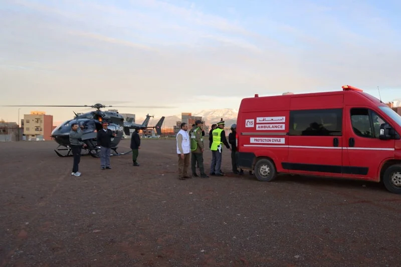 Helicopter rescue saves woman after childbirth complications in snowbound Al Haouz village