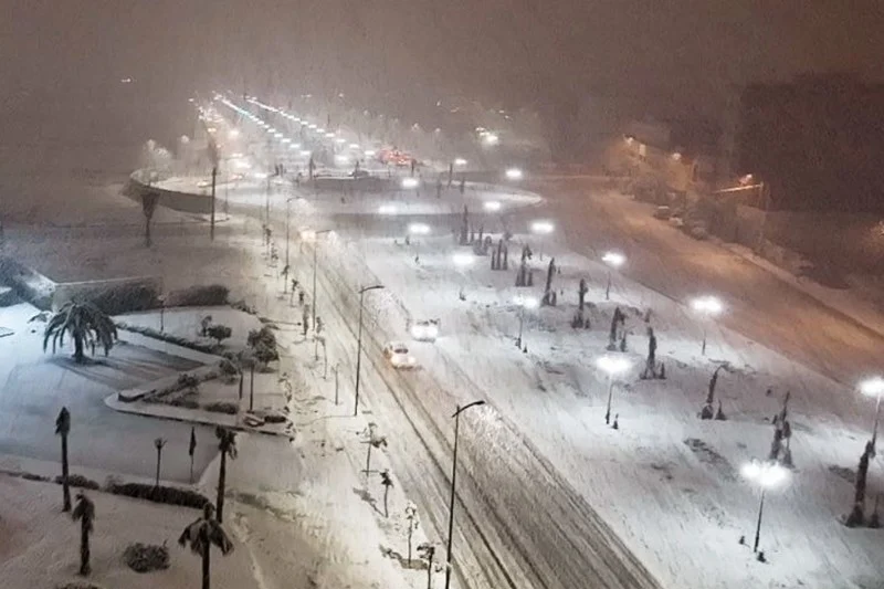 Watch: snow falls on Morocco’s city of Oujda for first time since 2012