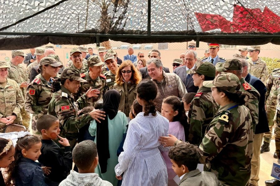 U.S. ambassador attends first African Lion humanitarian activity in Dakhla