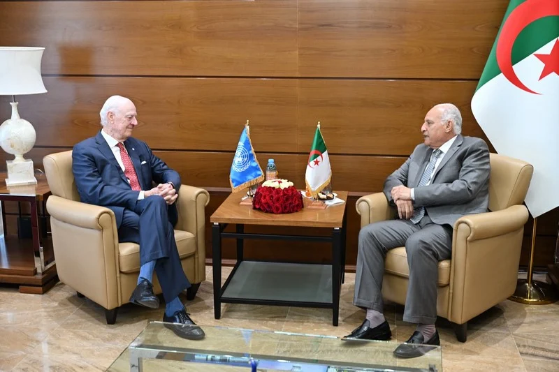 UN envoy De Mistura meets Algerian foreign minister during regional Sahara consultations