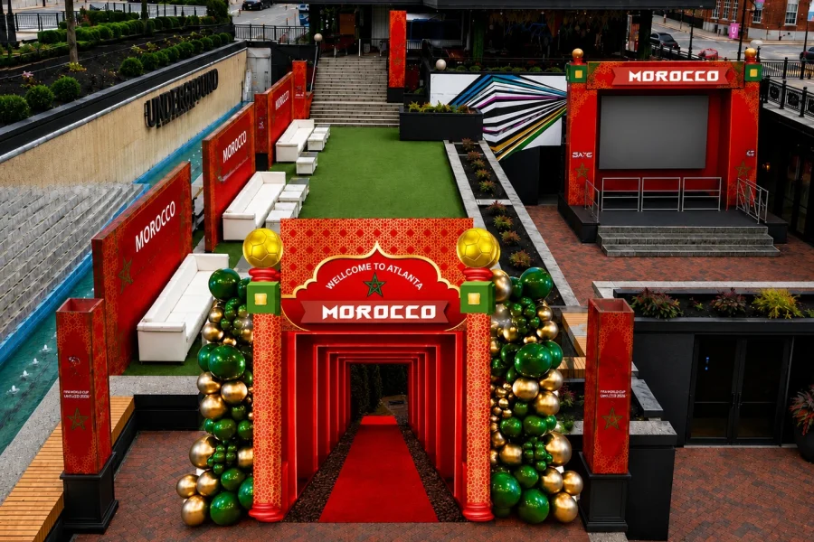 Morocco flags, food and football fill Atlanta before Haiti match