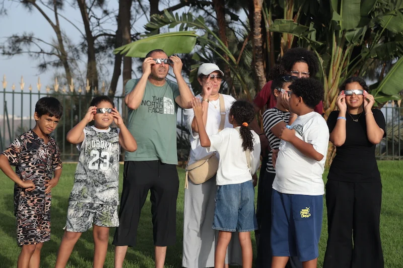 In pictures: Partial solar eclipse darkens Morocco ahead of rare 2027 total event