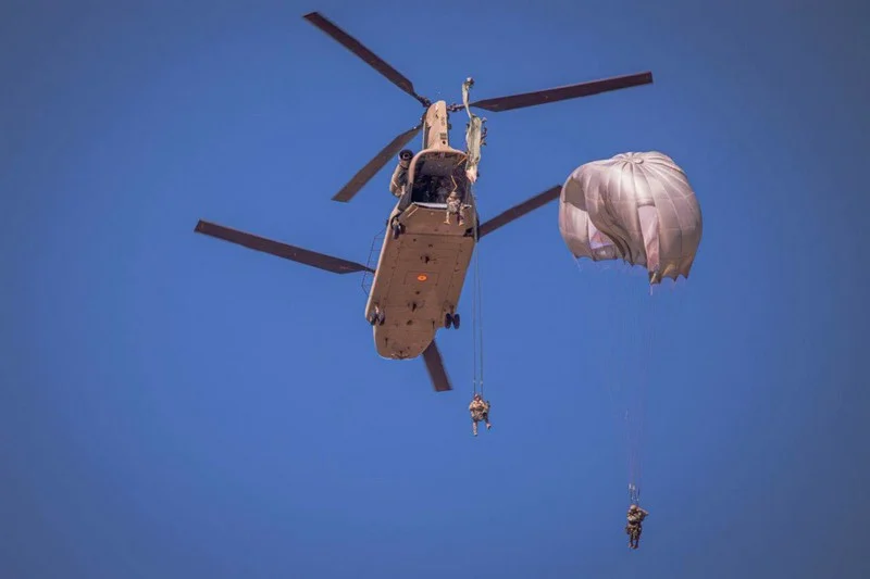 Spanish military Chinook flies over Ceuta days before Felipe VI visit