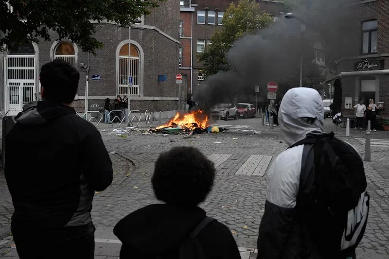 Riot police intervene as student protests escalate in Liège
