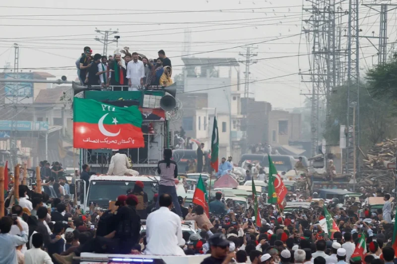 Pakistan opposition party’s long march enters seventh day